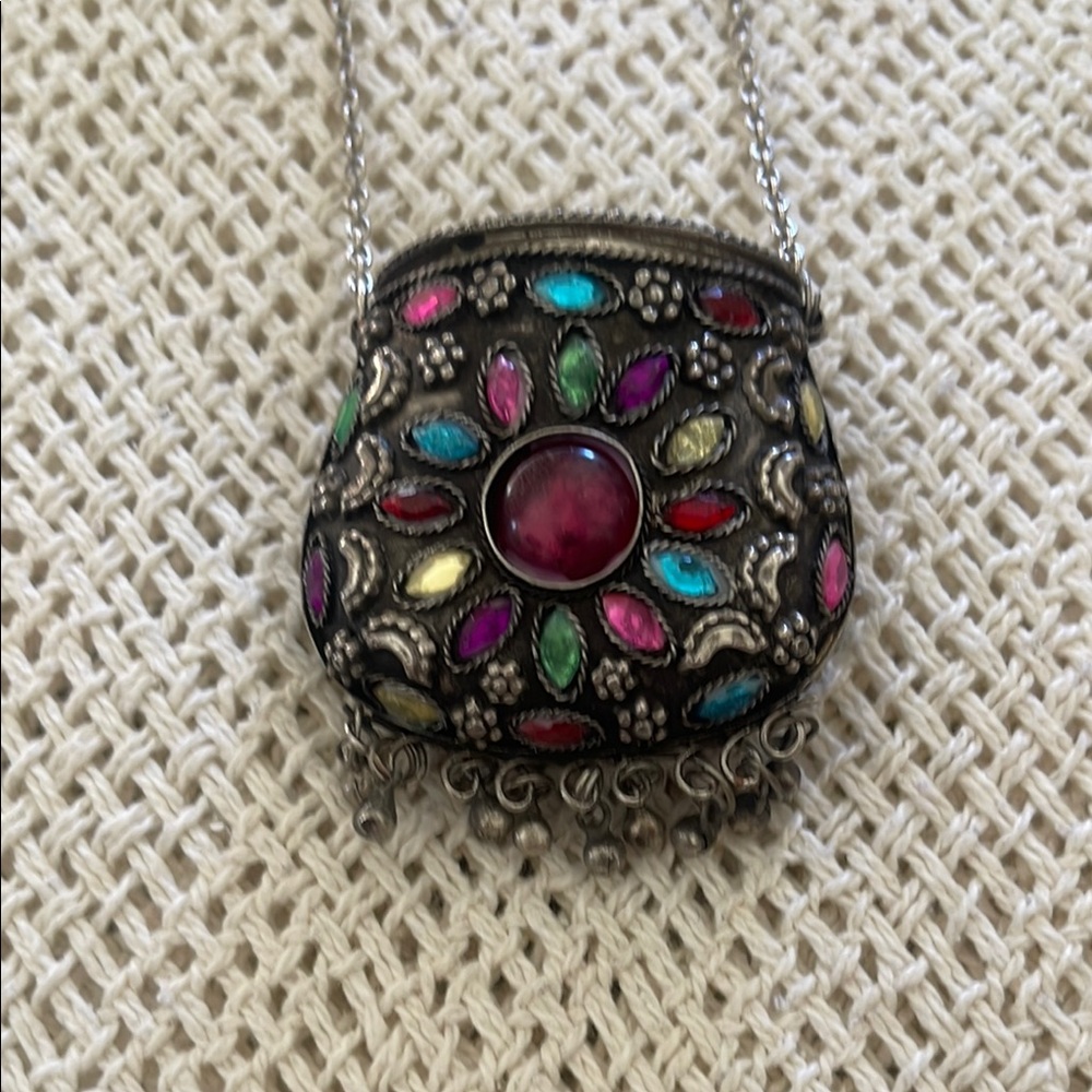 Colorful Gemstone Pendant Necklace